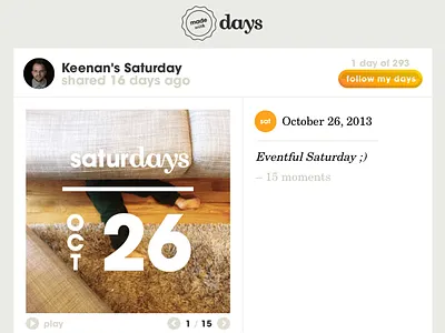 New Days Permalink! product ui