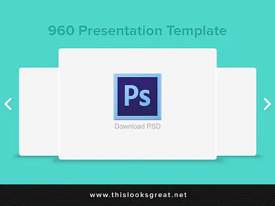 PSD Freebie: 960 Presentation Template 960 browser display grid mockup portfolio presentation showcase template
