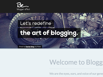 Blogger Effect ui design user interface design web design