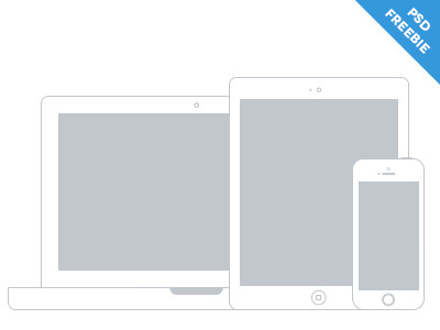 Apple Device Wireframes apple freebie ipad iphone macbook pro mockup psd psddd wireframes