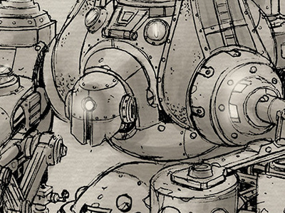 Construct machine mecha robot