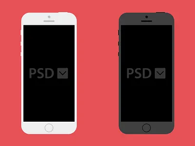 Free iPhone PSD Download apple design flat freebie ios iphone psd template