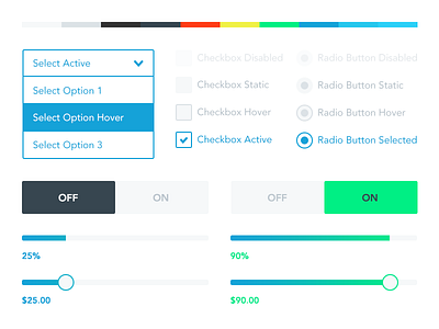 Brandfolder UI Kit brandfolder checkbox flat minimal progress radio select slider toggle ui web