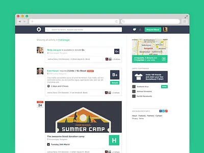 Socialblood Feed [Version 1.0] clean feed minimal stream ux web