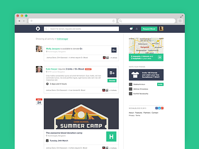 Socialblood Feed [Version 1.0] clean feed minimal stream ux web