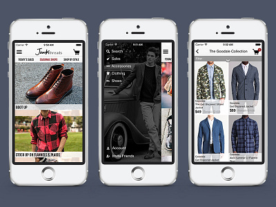 JackThreads 2.0 ecommerce ios ios7 iphone jackthreads men mobile shopping ui white