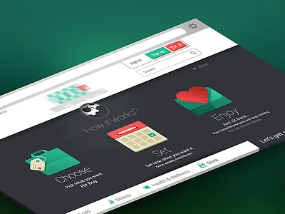 How it works? explanatory homepage shop subscription