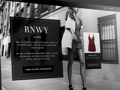 Landing Page bw dress ecommerce fashion landing page popup rnwy tag web app