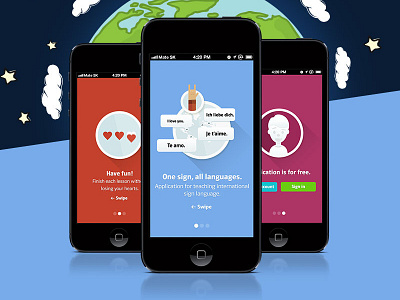 Deafapp - beta version flat game ios iphone mobile simple ui