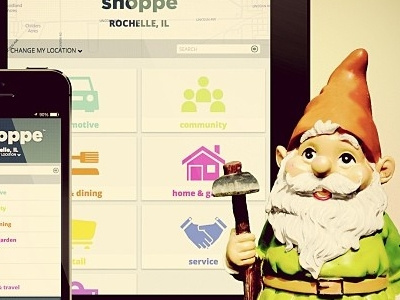 poster gnome illustration ipad iphone logo poster print