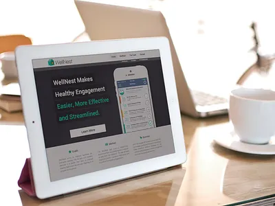 WellNest Landing Page Productshot design healthy landing mobile page product responsive tablet ui ux website
