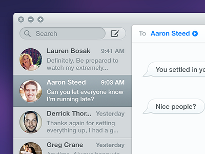 Messages app messages os x