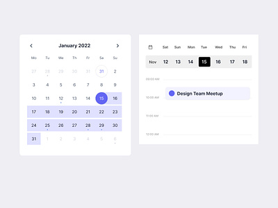 Schedule - Date Picker calendar date date picker design system design ui kit free ui system mobile schedule ui user interface ux