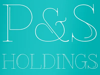 P&S Holdings company holding investing money old retro trustworthy typography