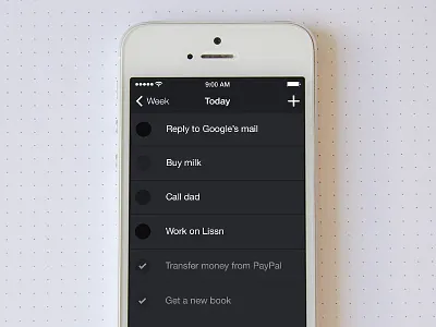 To do list interface ios7 iphone list to do todo ui