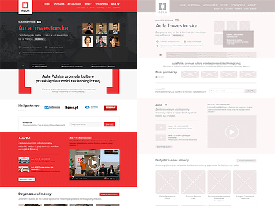 Aula Polska - complete redesign (mockup/design) clean design flat information mockup responsive uxui webdesign