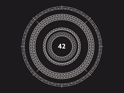 Lines 42 illustration lines minimal pattern