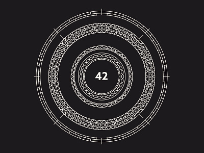 Lines 42 illustration lines minimal pattern