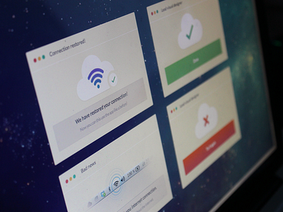 Cloud client (mac) actions app cloud flat glow illustrations mac
