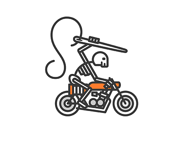 Dead Threads : Cafe Racer apparel cafe racer dead threads illustration motorcycle needle skull skullz thread