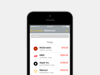 Money for iOS7 finance ios7 jumsoft list money transaction ui