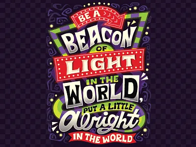Beacon of Light beetlejuice broadway flat design hand lettering illustration lettering lyric posters musical quote art typography words