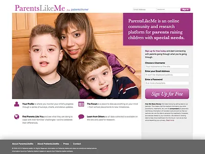 ParentsLikeMe Home caregivers parentslikeme patientslikeme wow week