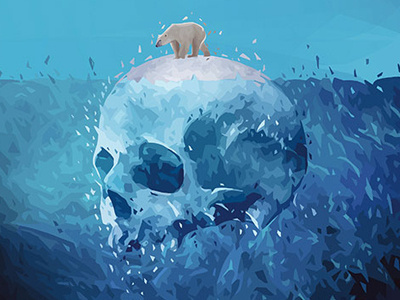 Save the Arctic alessandro pautasso arctic bear campaign editorial greenpeace ice kaneda manifesto polar polar bear poster save the arctic skull social