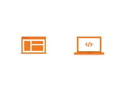 Interface Design + Development - FREE PSD code developer development download free icons interfase orange psd ui user
