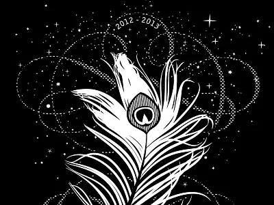 Commonwealth Las Vegas Anniversary anniversary commonwealth illustration las vegas peacock poster screenprint vector