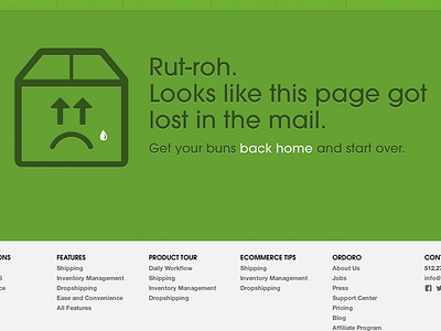 Ordoro 404 Page 404 avant garde box ordoro sad