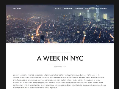 Blog Post Design blog color hero html5 icons minimal simple site sqsp squarespace typography website