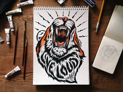 Live Loud brush and ink illustration pen and ink sevenly watercolor