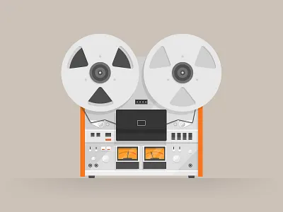 Reel-to-reel illustration loop recording reel tape