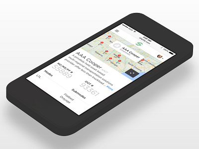 Company Detail detail flat interface ios map mobile ui ux
