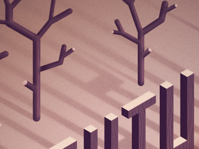 Jim Guthrie Promo illustration isometric vector wood