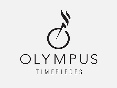 Olympus Timepieces Branding branding clock greek logo sundial time torch watches