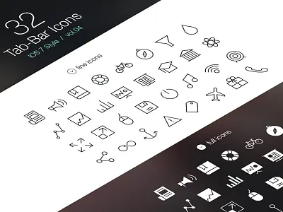 Tab Bar Icons iOS 7 Vol4