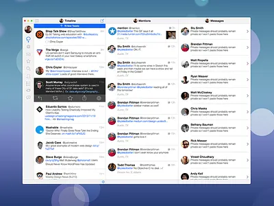 Tweetbot iOS 7 Inspired OSX App app desktop flat ios7 osx sketch social twitter