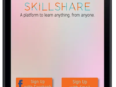 Skillshare App Mockup Splash Screen app application iphone mobile mockup skillshare