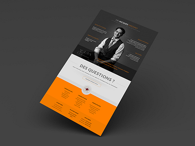 UX / Design landing page Dr. Jacques Haddad black interface lubie mockup orange photography ux design web design white