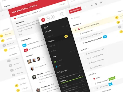 Discuss app application clean collab design desktop metro minimal ui ux web windows