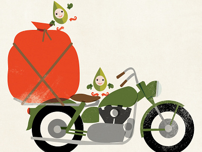 Santa's Hog harley holiday illustration motorcycle santa sportster