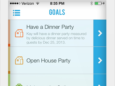 5x5 Full Layout design goals ios ios7 light list tasks todo ui website