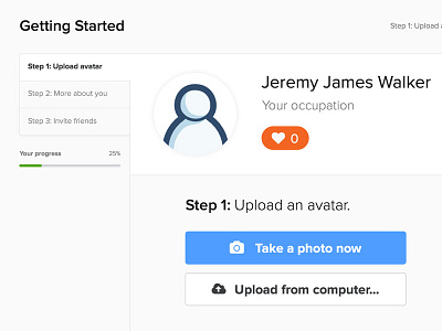 Onboarding (PROTOTYPE LINKED) avatar form invite onboarding