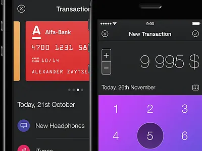 Walle Finance App [New Transaction Screen] app finance ios7 ipad iphone staff ui walle