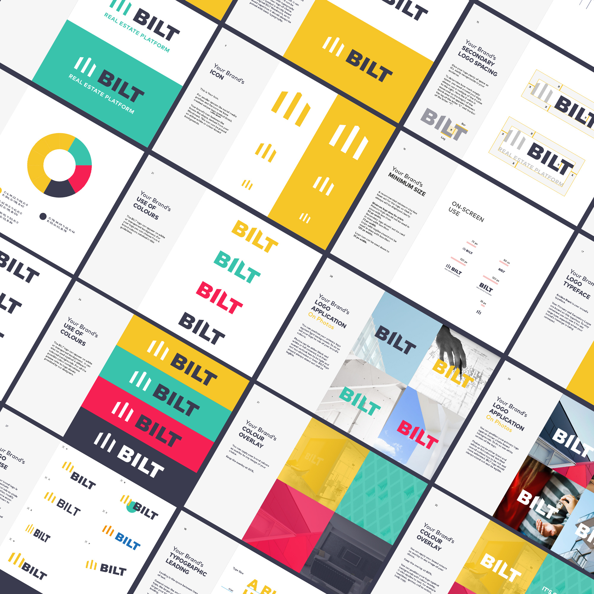 BILT - Brand book brand book brandbook building colorful construction guidelines identity logo real estate