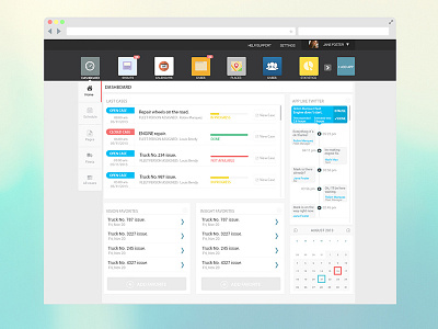 Simple Dashboard app apps calendar dashboard flat icons slide timeline