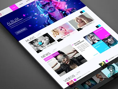 Music_Website app clean design fashion flat interface ios7 music ui user web website