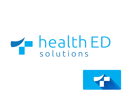 Healthed Solutions Logo blue cross education health icon logo medical